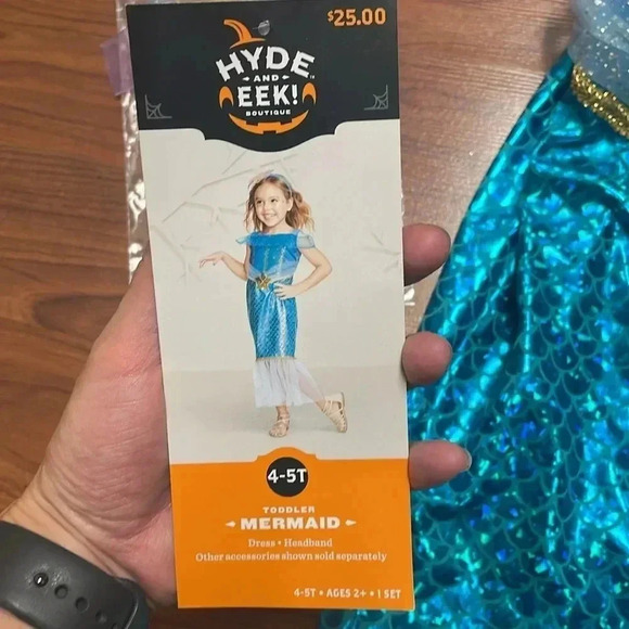 Hyde and Eek toddler girl mermaid Halloween Costume - Picture 3 of 8